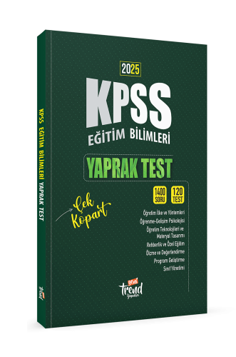 2025 KPSS Eğitim Bilimleri Yaprak Test - 0